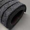 Runner Rug 2 ft x 6 ft Indoor/Outdoor Low Profile, Hallway, Kitchen, Patio, Deck Area, RV, Entryway, Garage, with Non-Slip Rubber Backing, Gray with Black Stripe, Custom