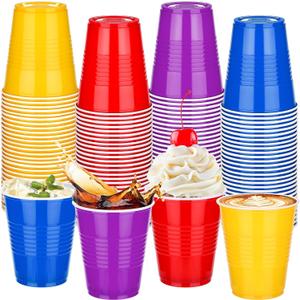 Kochorie 60 Pcs 12 Oz Plastic Cups, Colorful Disposable Party Cups, Heavy Duty Drinking Cup Bulk for Wedding Birthday Baby Shower Family Gatherings Festive Celebrations (Assorted Colors)