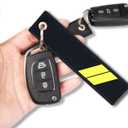 2PCS License Plate Frames Matte Black License Plate Cover Holder Aluminum Alloy Metal License Plate Covers Sport Stripe Keychain Black Tire Valve Cap Compatible with Dodge Charger Challenger (Grey)