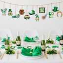 36Pcs St. Patrick's Day Wooden Ornaments Set Irish Day Tree Hanging Ornaments Good Luck Decorations for St. Patrick's Day Tree Docor Home Party