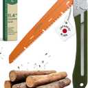 LAGOM Folding Camp Saw for Cutting Branches, 11.4" Straight Blade | SK5 Steel, Ergonomic Handle, One-Hand Use, Secure Lock | Foldable Pruning Tool for Camping, Gardening, Survival, Kayaking, Outdoors