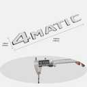 4-Matic Emblem 3D ABS Trunk Logo Badge Decoration Gift (Chrome Silver) Compatible for Mercedes-Benz Accessories (A1)
