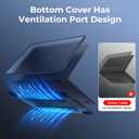 BlueSwan Anti-Cracking Case for MacBook Air 13 inch, M5 2026 M4 M3 M2 2025-2022 A3449 A3240 A3113 A2681, Drop Protection Soft TPU Bumper PC Base for Air 13.6 inch, Frosted Midnight