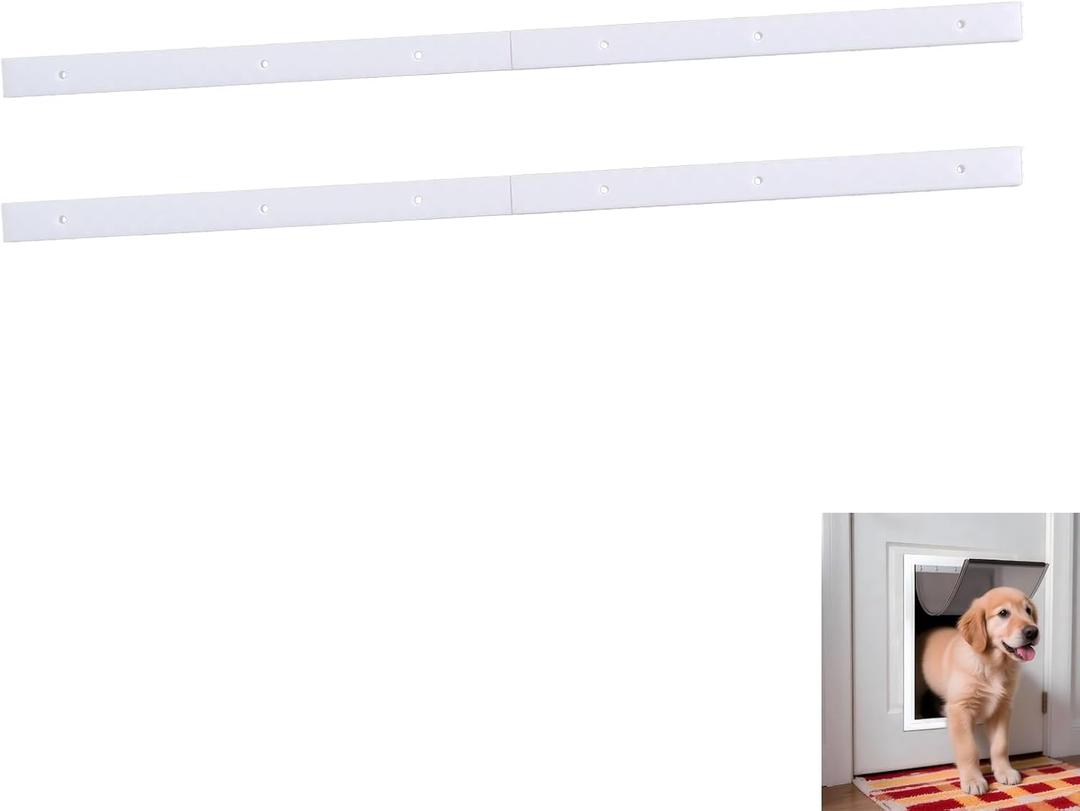 2pc Replacement Bracket for PetSafe Dog Door Replacement Flaps,Easy Installation with,White,Size Extra Large,for 35 * 60cm Dog Door