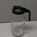 64oz Glass Pitcher with Handle and Lid, 2 Quart Mason Jar Pitcher - Airtight & Leakproof Water Jug with Pour Spout Lid, Glass Containers for Fridge, Perfect for Juice, Cold Brew, Iced & Sun Tea