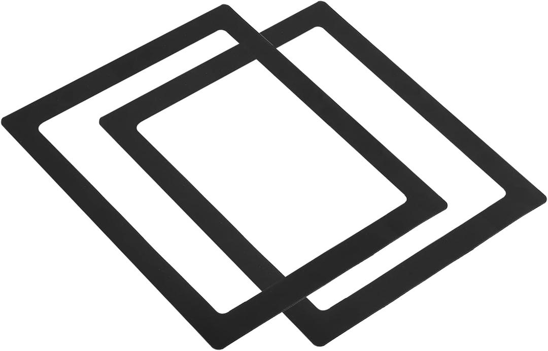 PATIKIL Magnetic Picture Frame, 2 Pack Magnetic Photo Frame Picture Holder Holds 8.5x11 Inch Photos for Refrigerator Metal Home Office, PVC Black