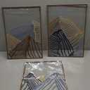 Peryiter 3 Pcs Metal Wall Art Decor Landscape Mountain Wall Hanging Decor for Living Room Abstract Minimalist Modern Mountain Line Pictures Bathroom Office Home Gifts Indoor(Vibrant Colors)