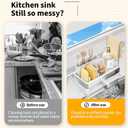 Sponge Holder for Kitchen Sink,Sink Caddy Organizer with Removable Brush Holder,Kitchen Countertop Soap Dispenser Storage with Detachable Towel Rack,White