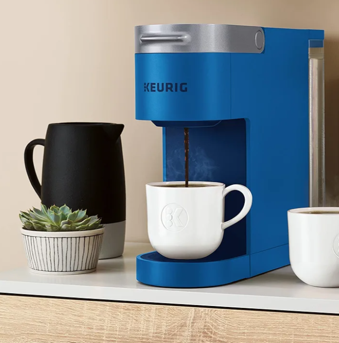 Keurig K-Slim Single Serve K-Cup Pod Coffee Maker, Featuring Simple Push Button Controls And MultiStream Technology, Twilight Blue