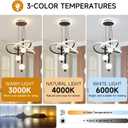 Modern Chandeliers for Dining Room, 19.69in LED Dimmable Kitchen Pendant Lamp, Black Ceiling Pendant Light Fixtures Over Table, Globe Ring Chandeliers for Living Room Bedroom Staircase