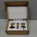 Crystal Door Knobs Interior, Vintage Passage Glass Antique Brass Door Knobs Octagon for Hall Closet