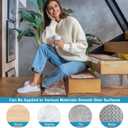 Non-Slip Carpet Stair Treads for Wooden Steps Indoor Set of 15 Pack 8" X 30" Peel and Stick Reusable Staircase Stair Runners Rugs, Soft Safety for Dogs, Kids & Elders, Stairway Grip, Red