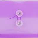 JAM PAPER Plastic Envelopes with Button & String Tie Closure - Index Size - 5 1/2 x 7 1/2 - Lilac Purple - 12/Pack
