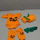 fioukiay Newborn Baby Girls Halloween Clothes Outfits Infant 4pcs Bodysuit Romper Shorts Clothing Sets 52 Preemie