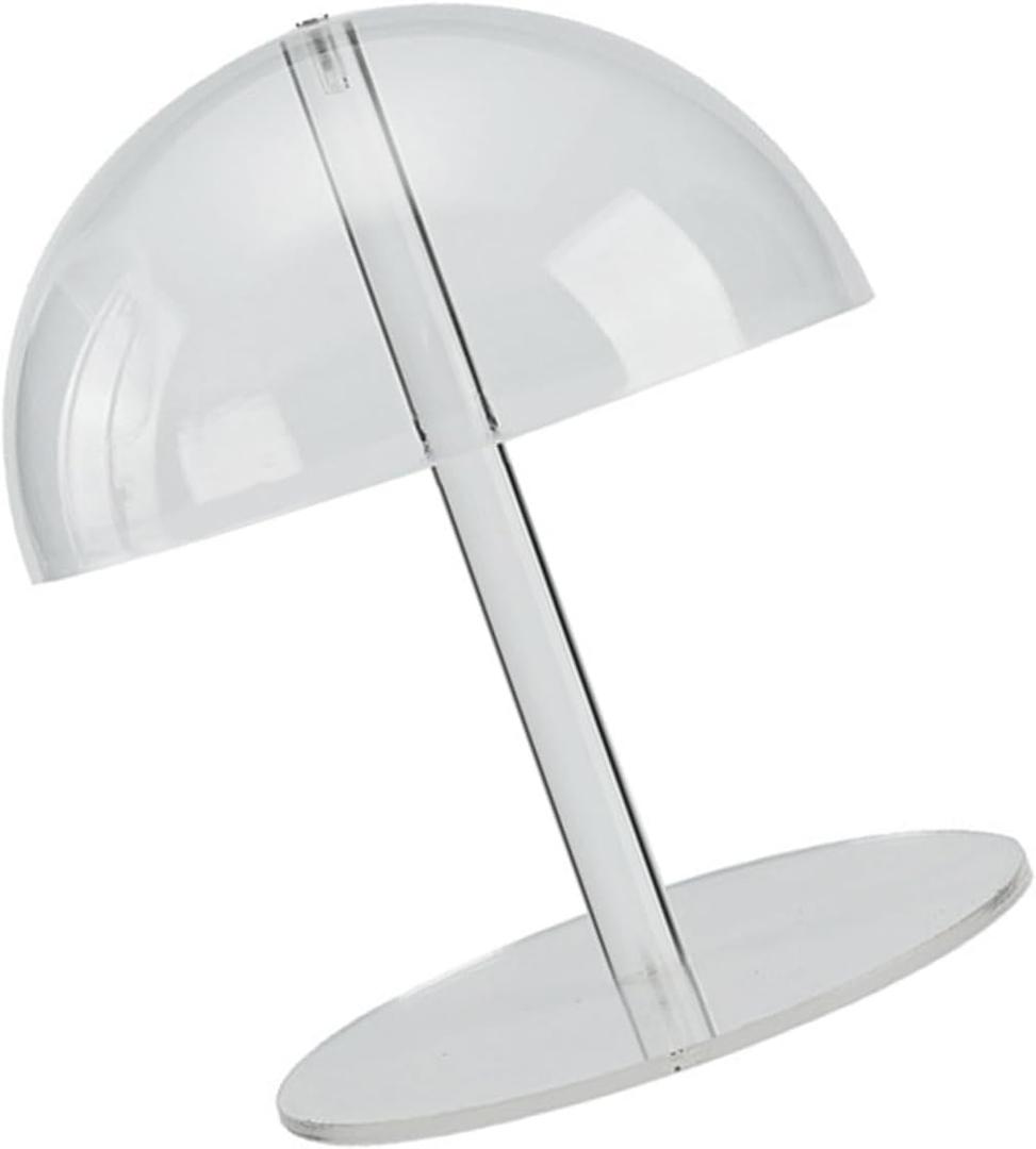 Acrylic Hat Rack Acrylic Hat Stand Suitable for Various Hat Sizes Hat Organizers Acrylic Texture Present for Collectors (Clear-20cm)
