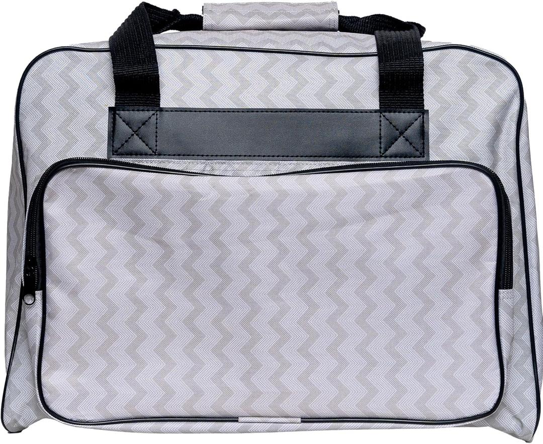 Janome Wavy Gray Universal Sewing Machine Tote Bag, Canvas