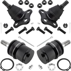 4 PCS Front Ball Joints Upper and Lower Kit K7392 K7395 Upper Lower Ball Joints for Dodge Dakota 2000 2001 2002 2003 2004 4WD, for Dodge Durango 2000-2003 4WD