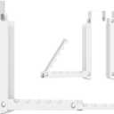 Over the Door Hook, Double Foldable Over the Door Clothes Hanger Drying Rack with 10 Ridges, Space-Saving Over Door Drying Rack for Laundry Room Bathroom Bedroom Closet Travel(White)