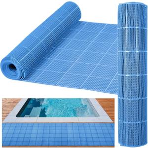 Drainage Pool Flooring Mats PVC Splash Matting Non Slip Swimming Pool Mat Mesh Hollow Door Mat Roll for Outdoor Indoor Garage Restaurant Sauna SPA Heavy Duty Commercial Anti Slip Floor Mat (3*10 ft)