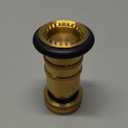 Fire Hose Nozzle 1" NPSH/NPT Fire Fighter Hose Nozzle 100 psi 75 gpm Brass Fire Equipment Spray Jet Fog,Heavy-Duty Industrial Brass Fire Equipment Water Hose Nozzle