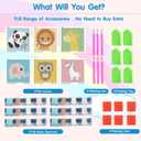 DIYGEMDOT 6 Pack Diamond Art Kits for Kids, Cute Animals Diamond Painting for Beginners, DIY 5D Gem Art for Girls & Boys Ages 6-8-10-12, Children's Christmas Gifts (6x6 inches) (Y001)