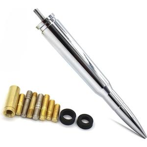 Chrome Stubby Antenna mast 50 Cal Fit for car Track Antenna Delete Replacement, Ford F150 F250 F350 RAM 1500 2500 GMC Denali Chevy Pick-up