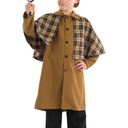 fun shack Victorian Detective Costume For Kids, Detective Cape, Kids Detective Outfit, Fun Detective Dress Up,XL