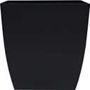 The HC Companies 8 Inch Aria Square Self Watering Planter - Plastic Plant Pot for Indoor Outdoor Plants Flowers Herbs, Matte Black