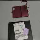 Defencase Compatible with Samsung Galaxy S24 Case Wallet with RFID Blocking Card Holder for Women Men, PU Leather Magnetic Snap Flip Zipper Strap Wallet Phone Case Fit for Galaxy S24 6.2", Wine Red