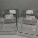 iDesign Open-Front Storage Bin for Kitchen, Bathroom, or Home Office, Set of 4, Clear, Made in USA