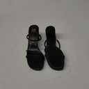 SM New York Block Heel Sandals Strappy Slip On Mules Minimalist Black, 10