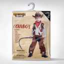 Spooktacular Creations Halloween Cowboy Hat Costume for Boys, Kids White Brown Western Costume, Deluxe Cowboy Outfit Set for Toddler Halloween RolePlay Themed Party (3T, 3-4 yrs) (Brown)