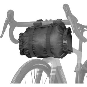 Rhinowalk Bike Handlebar Bag Bicycle Front Tube Bag Lightweight Waterproof Roll Bag 12L with Shoulder Strap for Mountain Road Bike Cycling Accessories(Black)