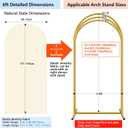Hemmotop Beige Arch Backdrop Cover 7.2 ft, 6ft, Wedding Arch Covers Stretchy Backdrop 2 Set, Spandex 2 Sided Arched Background for Birthday, Party, Baby Shower, Decorations
