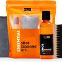 SNEAKARE Essential Shoe Cleaning Kit - 100ml Shoe Cleaner & Medium Bristle Brush - White Shoe Cleaning Kit for Sneakers - Sports Shoe Cleaner Foam Spray - Complete Shoe Care Kit
