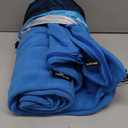 Arctic Lemmings Fleece Sleeping Bag Liner, 75" Long Zipper Microfiber Fleece Travel Single Sleeping Bag Camping Blanket, Indoor Outdoor Blanket for Adults & Children (Blue)