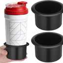 Cabilock 2PCS Sofa Cup Holder Black Plastic Recliner Handles Replacement Cup Holder Insert for Sofa Boat Rv Couch Car Truck Poker Table