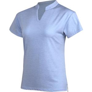 Women Golf Tennis Shirts,Athletic Women T-Shirts V-Neck Tops Short Sleeve Collarless Shirts (Blue, M)