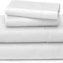Cosy House Collection Luxury Bamboo Sheets - Blend of Rayon Derived from Bamboo - Cooling & Breathable, Silky Soft, 16-Inch Deep Pockets - 4-Piece Bedding Set - Full, White