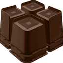 Bed Risers 6 Inch Heavy Duty, Furniture Risers for Bed Desk Table Sofa Couch,Oversized Bed Lifts Risers,Support up to 5000 Lbs(8 Pack Brown)