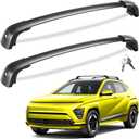 Tuyoung 300lbs Roof Rack Cross Bars Compatible with 2024 2025 2026 Hyundai Kona & Kona Electric, Lockable Heavy Duty Aluminum Roof Rails Crossbars Black Rooftop Cargo Carrier Luggage