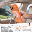 TORRAS Stronger Magnetic & Shockproof for iPhone 17 Pro Max Case, Fit for MagSafe, Military Grade Drop Protection, Camera Control, DIY Button, Slim for iPhone 17 Pro Max Case Translucent Cosmic Orange