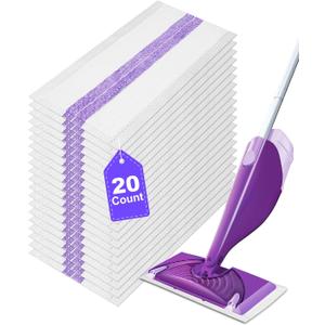 20-Pack Disposable Mop Pad Refills for Swiffer Wet Jet Spray Mop - Wet Jet Pads for All Floor Types - 5 Layers Thickened Durable and Super Absorbent