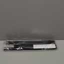 MEXAU Black Shower Curtain Rod 43 To 73 Inch Tension Shower Rod For Bathroom 7/8" Adjustable Spring Curtain Rod No Drilling Spring Curtain Rod Black Tension Curtain Rods for Windows Doorway Closet