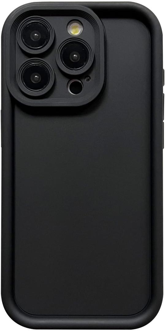 Puxicu Slim Case for iPhone 16 Pro Max, Enhanced Camera Protection, Shockproof Skin-Friendly Touch Soft Case Cover for iPhone 16 Pro Max Phone 6.9 inch, Black