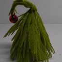 Civaner 18 Inch Lime Green Christmas Tree Decorations Mini Artificial Christmas Tabletop Tree with Red Ball Small Green Xmas Bendable Tree for Indoor Desktop Home Office Holiday Party Decor