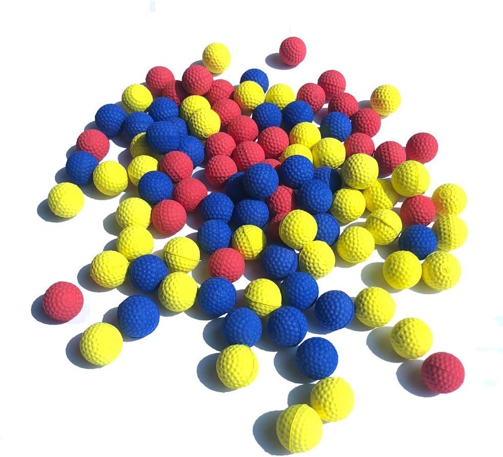 Taken All Rival 100-Round Refill Pack, Replace Round Balls Foam Bullet Balls for Children Kids Toy Guns. (Mix Color)