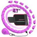 JKSHMYT Smart Weighted Fit Hoop Plus Size for Adults Weight Loss, Hula Circle-2 in 1 Infinity Fitness Hoop, 24 Links Detachable & Size Adjustable, with Waist Trainer for Women