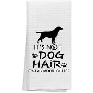 OHSUL Labrador Glitter Absorbent Kitchen Towels, Funny Dog Hand Towels Tea Towel for Bathroom Kitchen Decor, Dog Lovers Gifts (Color -7)