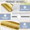 Hicarer 2 Pcs 30'' Chrome Framed Shower Door Replacement Drip Rail with Vinyl Sweep, Shower Door Water Deflector with Bottom Seal, Applied Mounting Tape and Screws(Gold)